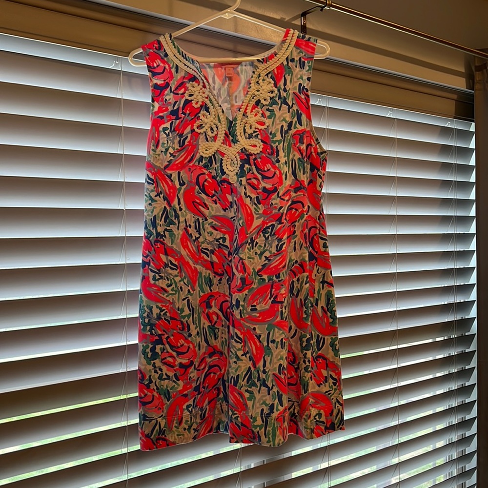 Lilly Pulitzer Harper Shift Dress, Lobster Dress